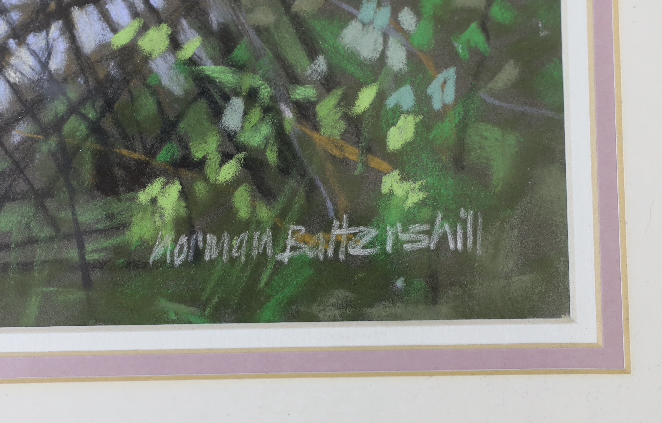 Norman Battershill (b.1922) pastel, 'After the rain, Dorset', signed, 32 x 22cm